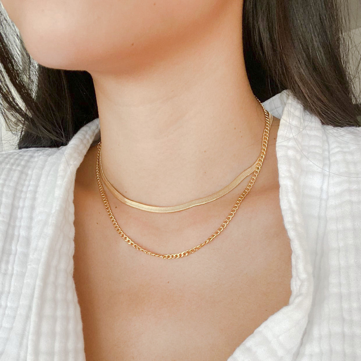 DIFFERENT NECKLACE PREMIUM　53cm ジョージ Diamante-Cluster-104-7-Stone-Y