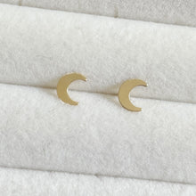 Load image into Gallery viewer, Crescent Moon Stud Earrings