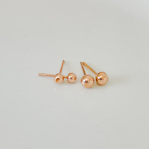 14k Solid Gold Ball Studs