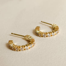 Load image into Gallery viewer, Elise Diamond Hoops