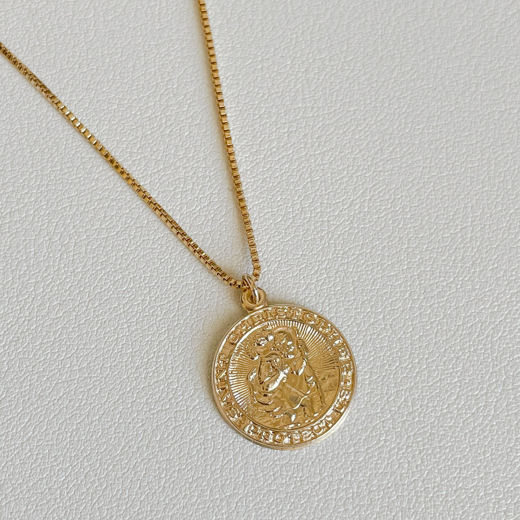 Saint Chris Coin Necklace