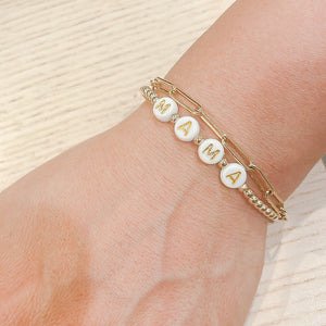 Mama Gold Filled Bead Bracelet