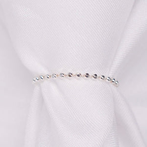 Diamond Cut Bead Chain Ring