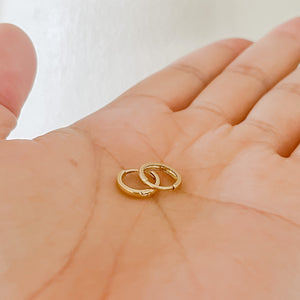 14k Solid Gold Mini Hoops