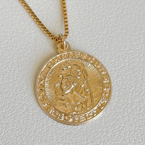 Saint Chris Coin Necklace