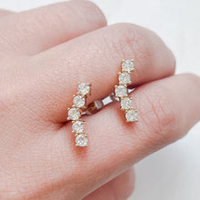 Load image into Gallery viewer, Cluster Climber Stud Earrings