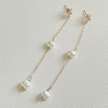 Load image into Gallery viewer, Pearls By The Yard Chain Earrings